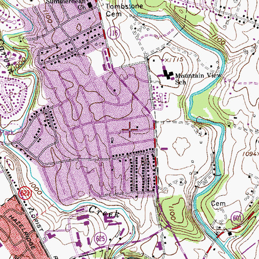 Topographic Map of Plantation Court, VA