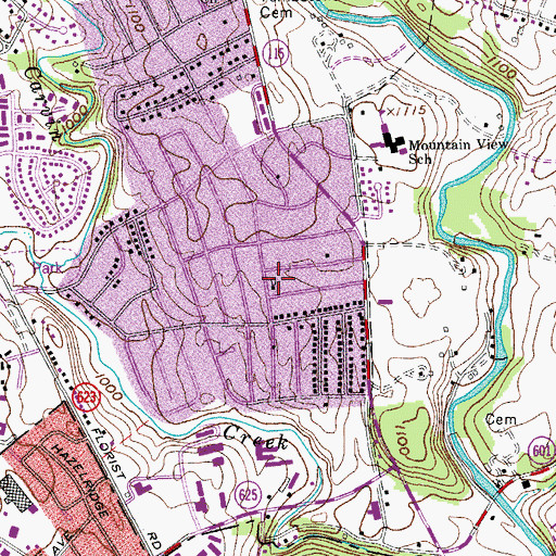 Topographic Map of Plantation Court Swim Club, VA