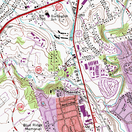 Topographic Map of Plymouth Colony, VA