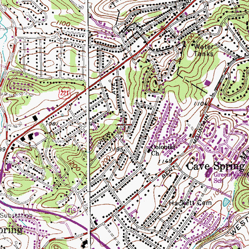 Topographic Map of Richart Heights, VA