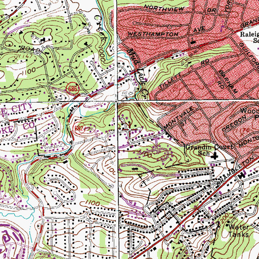Topographic Map of Spring Valley, VA