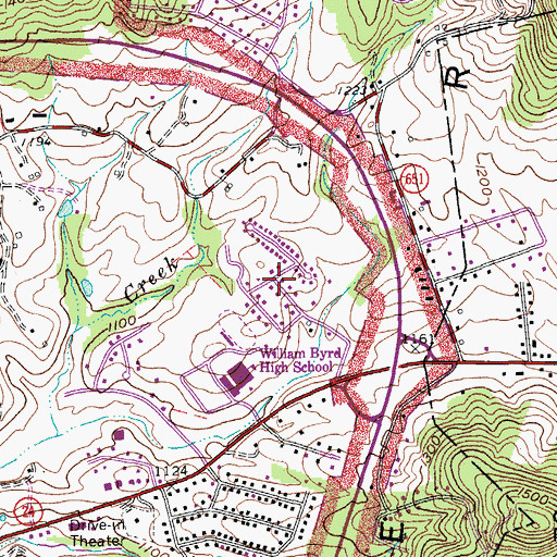 Topographic Map of Stonebridge Acres, VA