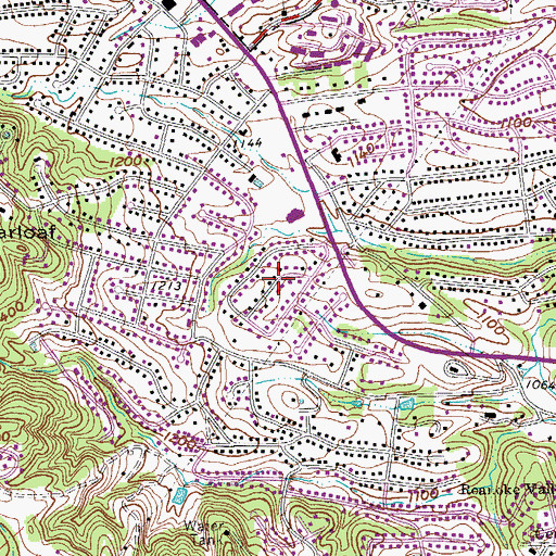 Topographic Map of Sugar Loaf Farms, VA