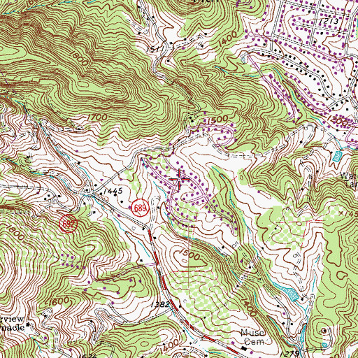 Topographic Map of Sugar Loaf Hills, VA