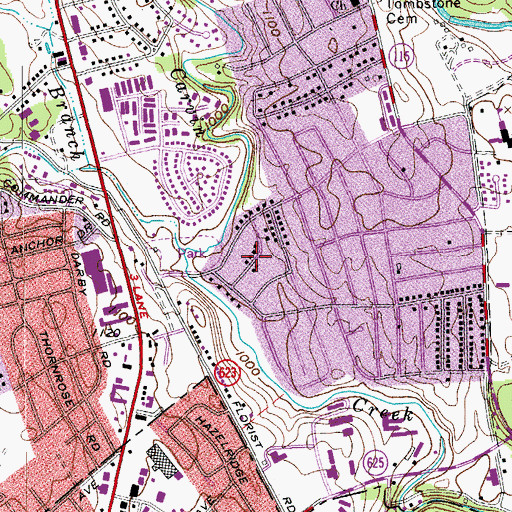 Topographic Map of Sun Valley, VA