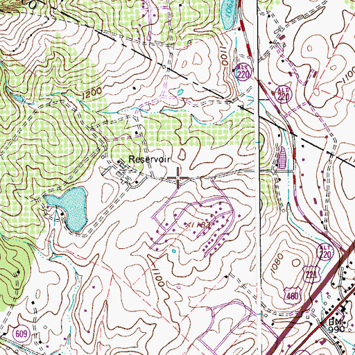Topographic Map of The Orchards, VA