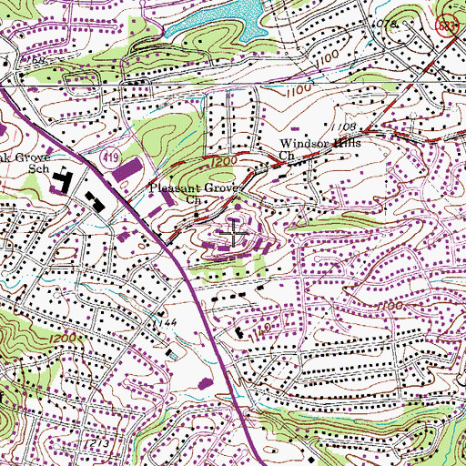 Topographic Map of The Pines, VA