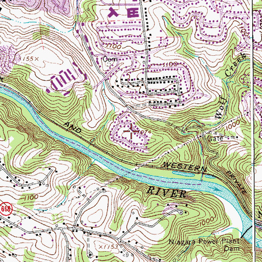 Topographic Map of Vinton Heights, VA