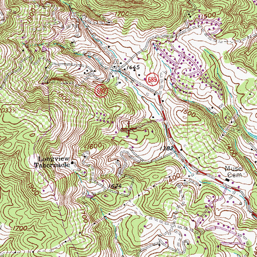 Topographic Map of Waltdon Farms, VA