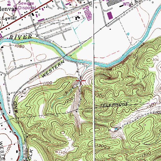 Topographic Map of West Salem Forest, VA