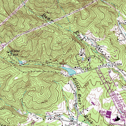Topographic Map of Westward Lakes, VA