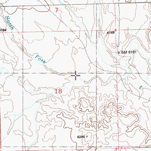 Topographic Map of North Fork Sand Wash, CO