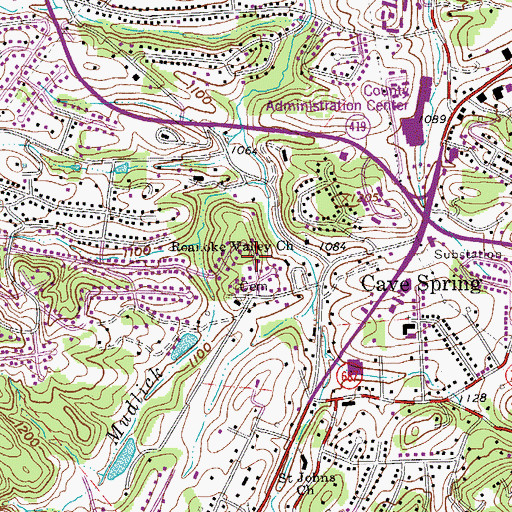 Topographic Map of Woodmont Manor, VA