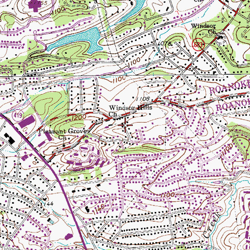 Topographic Map of Wynmere, VA