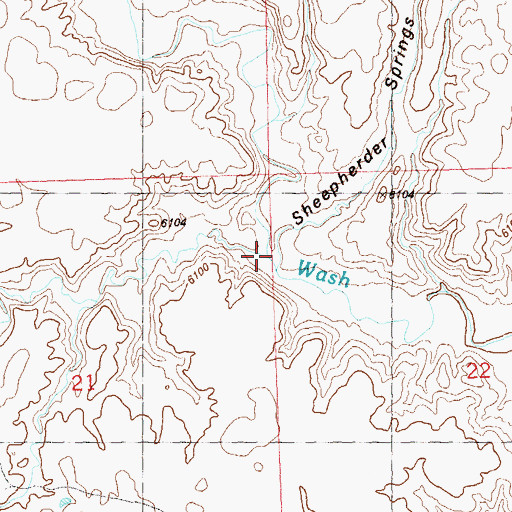Topographic Map of Sheepherder Springs Draw, CO