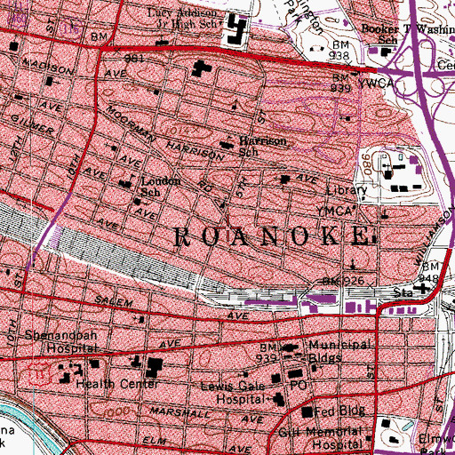 Topographic Map of Church of Christ, VA