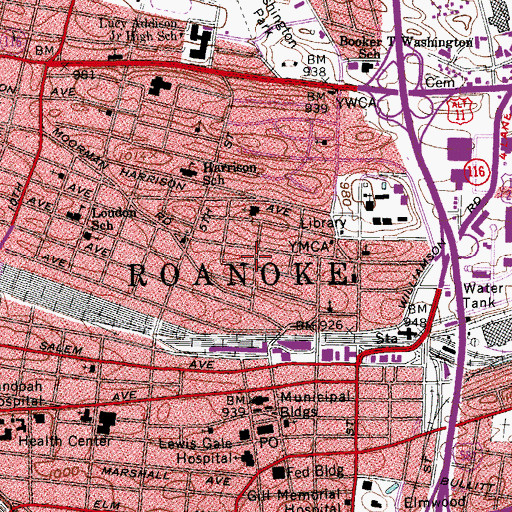 Topographic Map of Church of God, VA