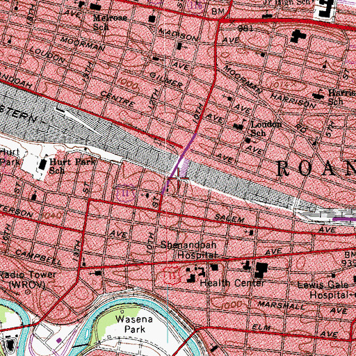 Topographic Map of Church of God in Christ, VA