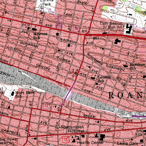 Topographic Map of Church of God in Christ, VA