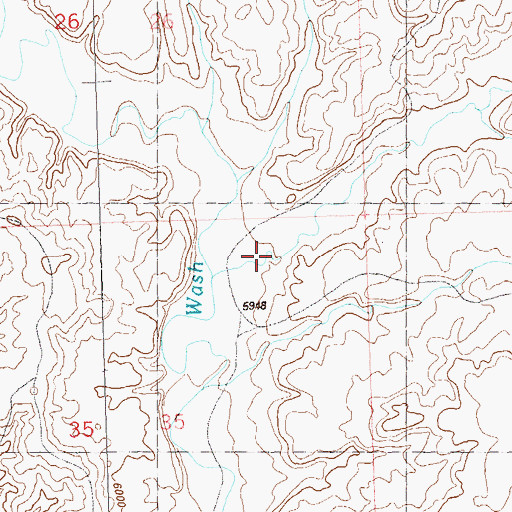 Topographic Map of Dugout Draw, CO