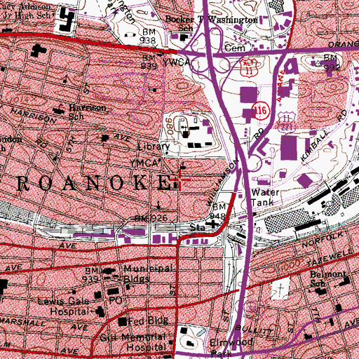 Topographic Map of Ebenezer African Methodist Episcopal Church, VA