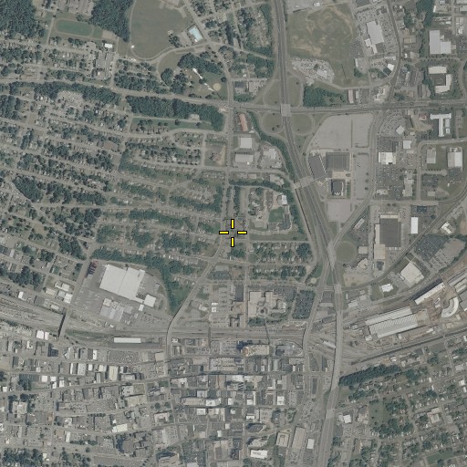 Aerial/Satellite Image of Gainsboro Branch Roanoke City Public Library, VA