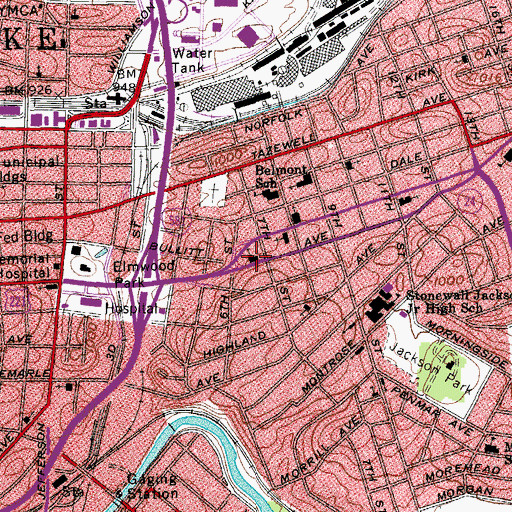 Topographic Map of Life Tabernacle, VA
