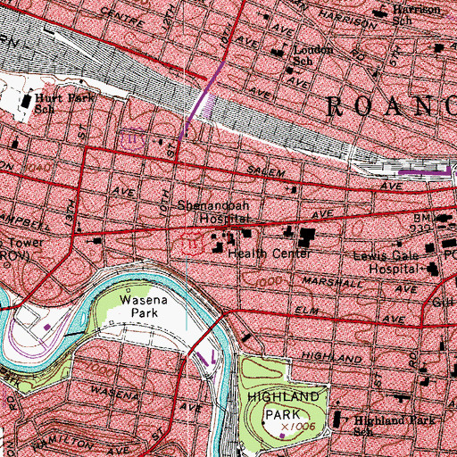 Topographic Map of Our Lady of Nazareth Roman Catholic Church, VA