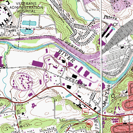 Topographic Map of Blue Ridge Park, VA