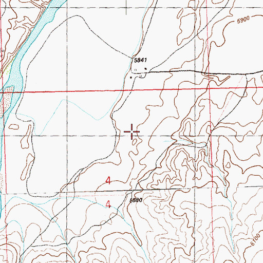 Topographic Map of Sevens Ranch, CO