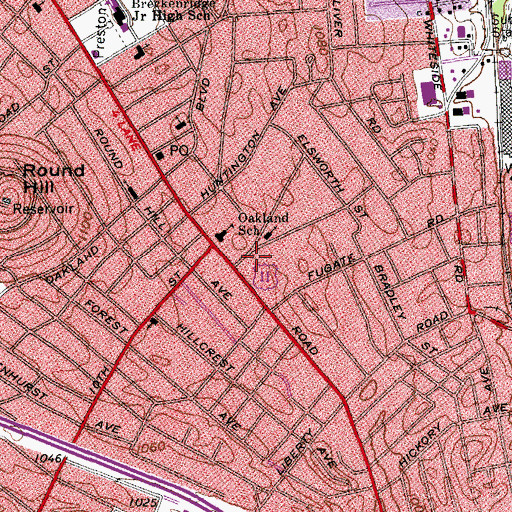 Topographic Map of Brandon Secretarial School, VA