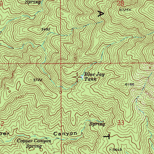 Topographic Map of Blue Jay Tank, AZ