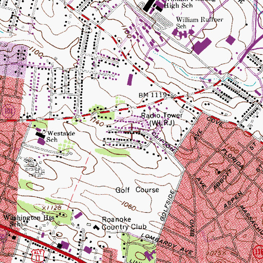 Topographic Map of Chatham Hill, VA