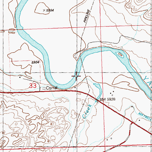 Topographic Map of Deception Creek, CO