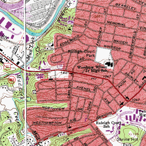 Topographic Map of Church of Christ, VA