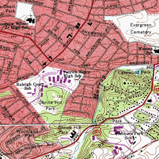 Topographic Map of Church of God, VA