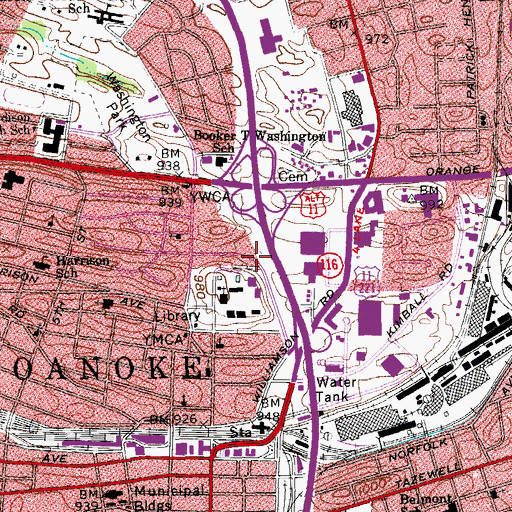 Topographic Map of Church of God, VA