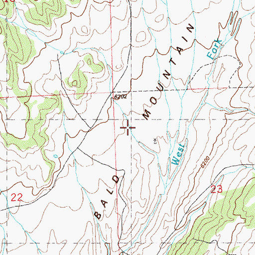 Topographic Map of Bald Mountain Basin, CO