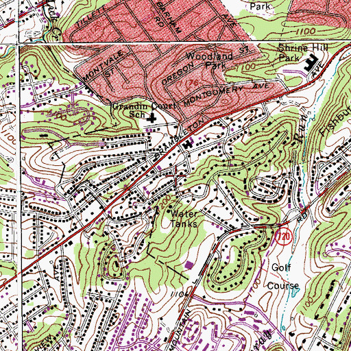 Topographic Map of Cobleshaw, VA