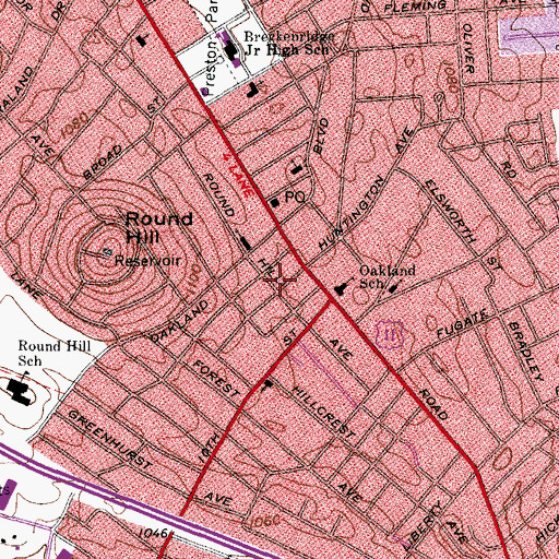 Topographic Map of Connistone, VA