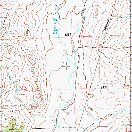 Topographic Map of West Prong Spring Creek, CO