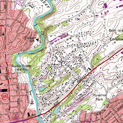 Topographic Map of East Gate, VA