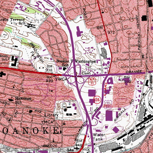 Topographic Map of Exit 4, VA