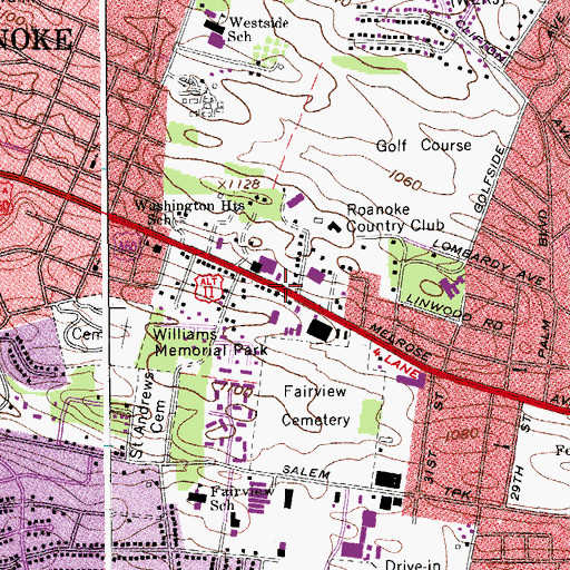 Topographic Map of First Assembly of God Church, VA