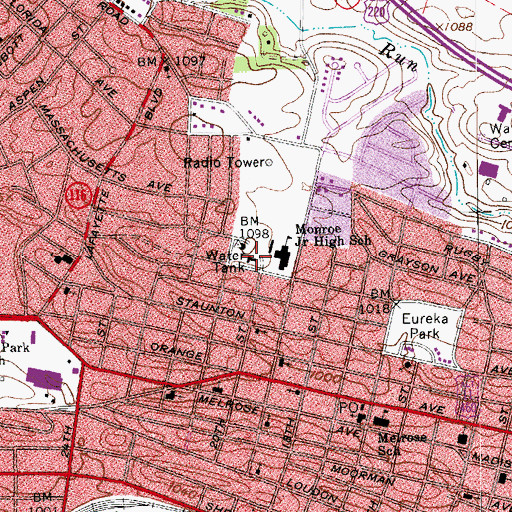 Topographic Map of First Church of the Brethren, VA