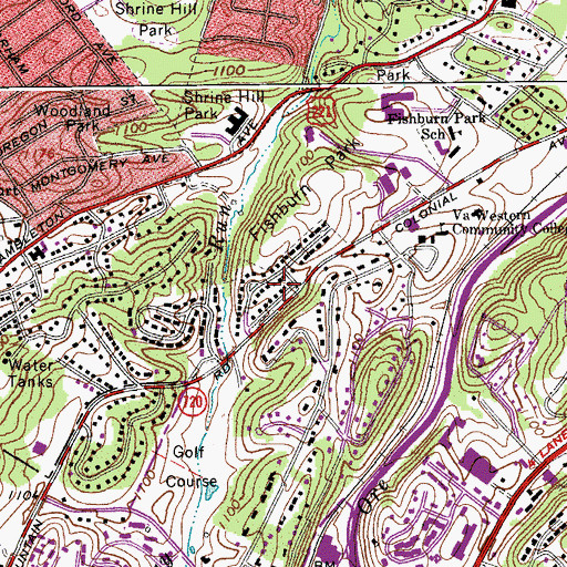 Topographic Map of Fralin Park, VA