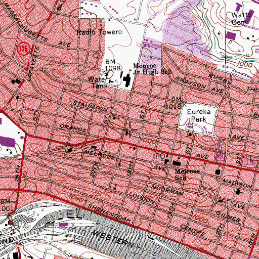 Topographic Map of Garden of Prayer Number 6 Pentecostal Holiness Church, VA