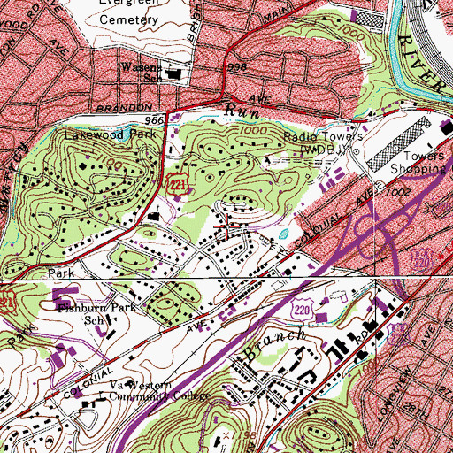 Topographic Map of Gaymont, VA