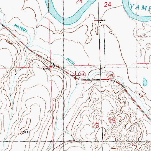 Topographic Map of Overholt Draw, CO