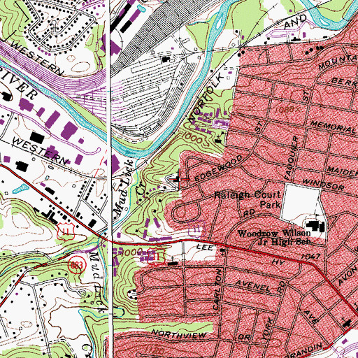 Topographic Map of Grace Church, VA